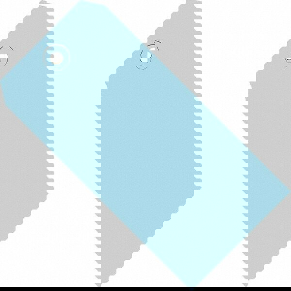 Blank Tag: 3-1/4'' High, Light Blue, Synthetic Paper